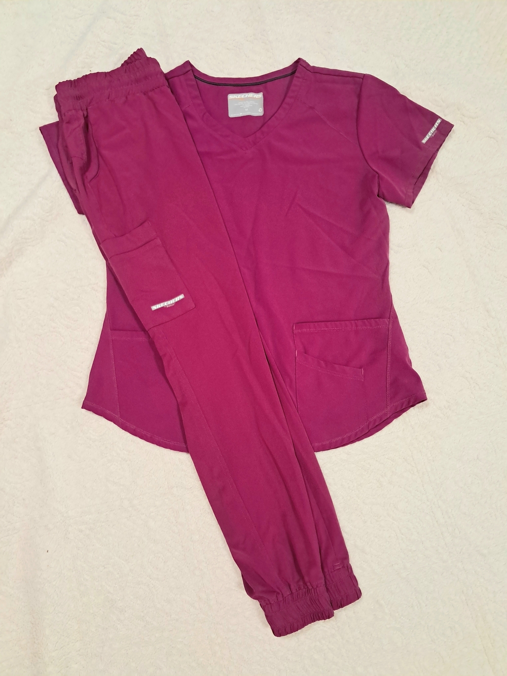 Skechers Deep Magenta Medical Scrub Top